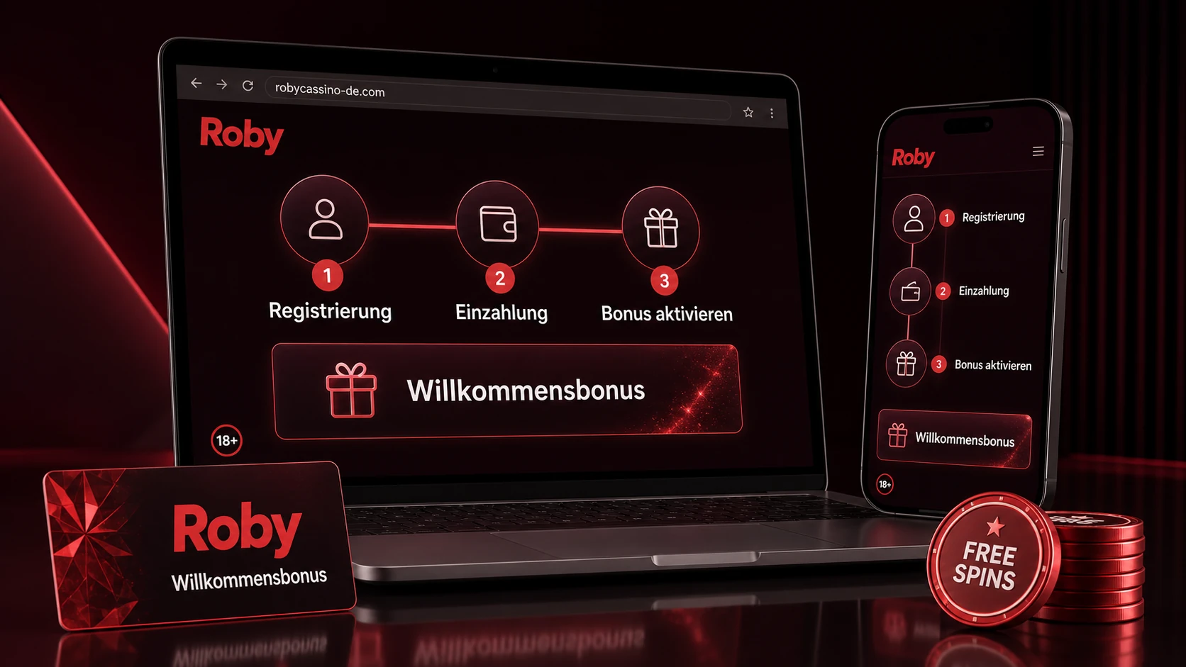 Roby Casino Willkommensbonus für neue Spieler